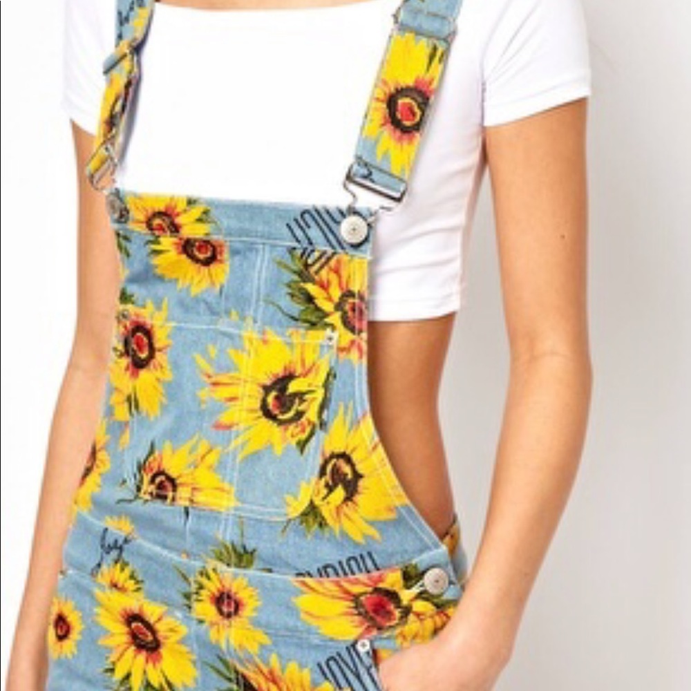 🌻JOYRICH sunflower dungaree overall skirt 90s🌻
